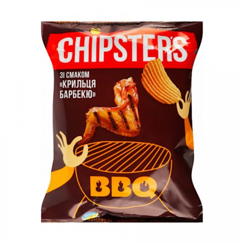 Чіпси крильця Барбекю 120г/Chipster`s