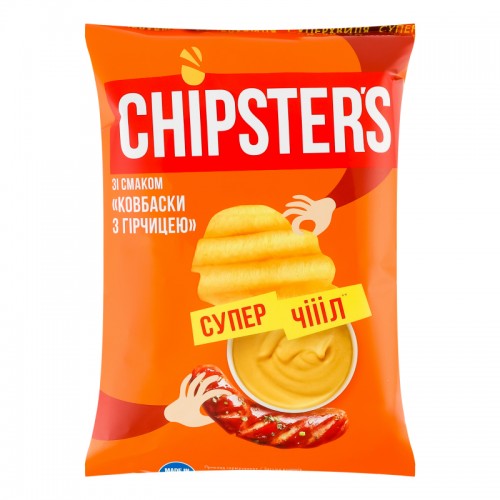Чіпси зі см. Ковбаски з гірчицею 110г/Chipster`s