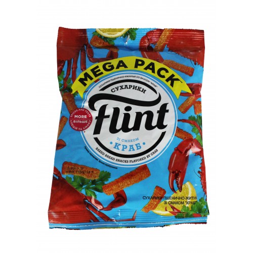 Сухарики Мега краб 100г/Флінт 