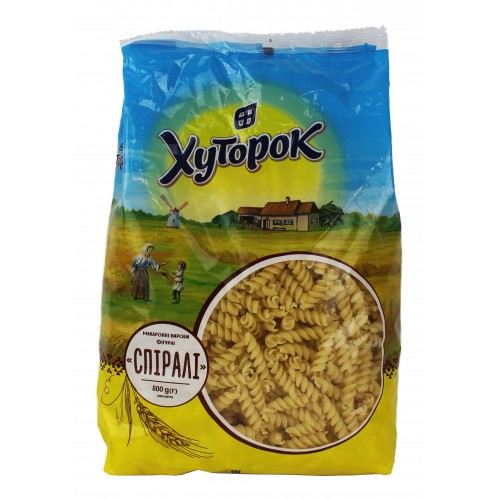 Макарони Спіраль 800г /Хуторок/