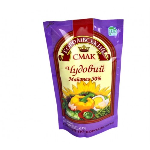 Майонез Чудовий 50% дой-пак160г/Королівський смак