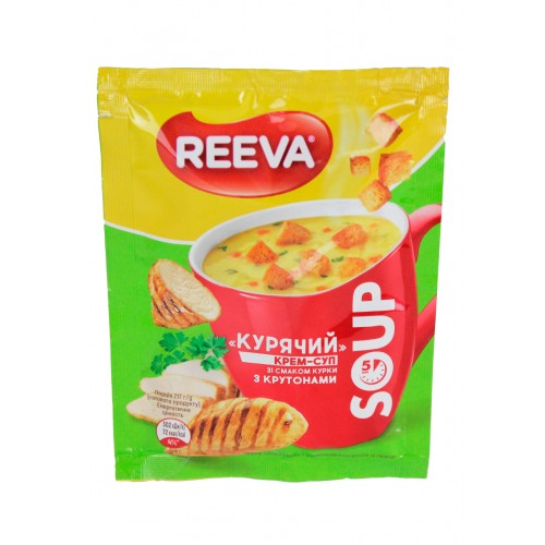 Крем суп курячий з крутонами 17г/Reeva