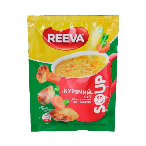 Крем суп курячий  з локшиною17г/Reeva