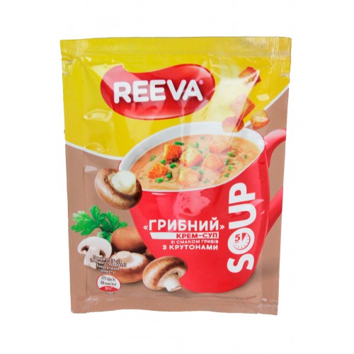 Крем суп грибний з крутонами 17г/Reeva