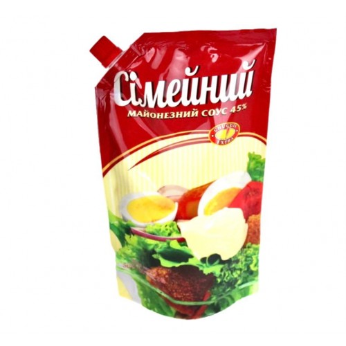 Майонез Сімейний 45% дой-пак 500гр/Чугуєв
