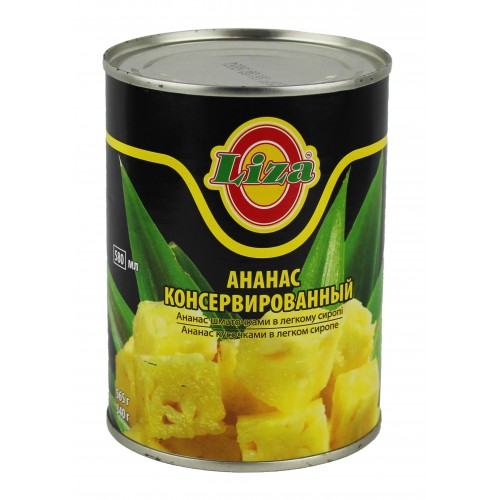 Конс.ананас шматочками 580г/Liza