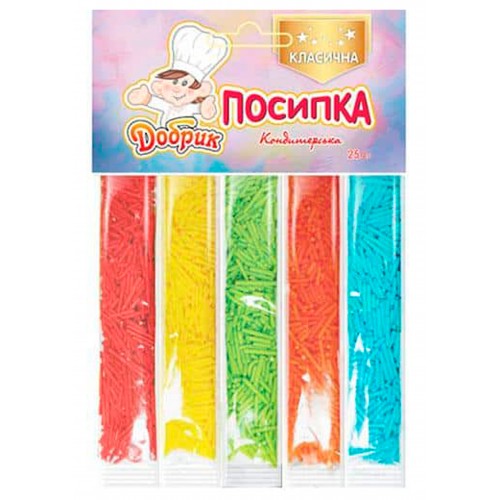 Набір посипок паличка класична 5ст 25г/Добрик