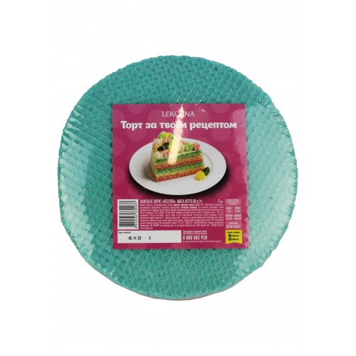 Вафельні коржі Веселка кругла 90гр/Лекорна