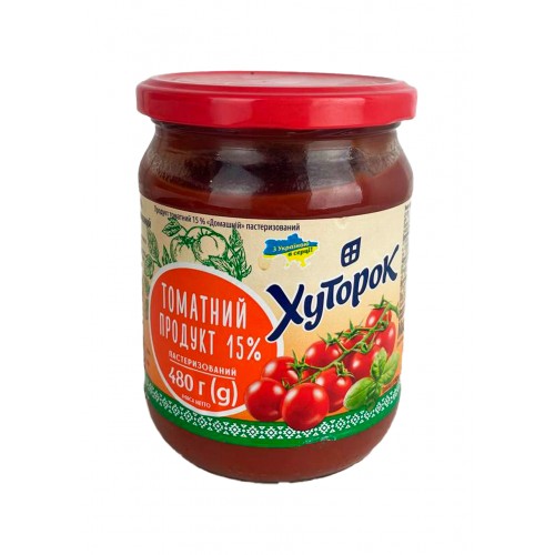 Томатний продукт 15% 480г/Хуторок