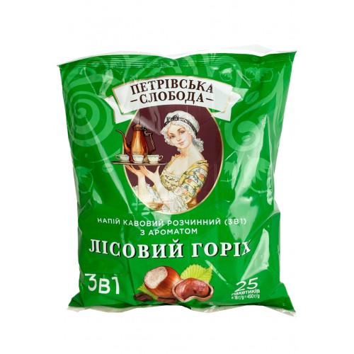 Кава 3 в 1 Горіх 18г/Петрівская слобода