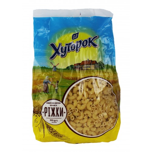 Макарони Ріжки 800г /Хуторок/
