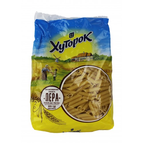 Макарони Пір'я 800г /Хуторок/