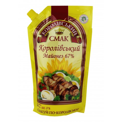 Майонез Королівський 67%       дой-пак 500г/Королівський смак