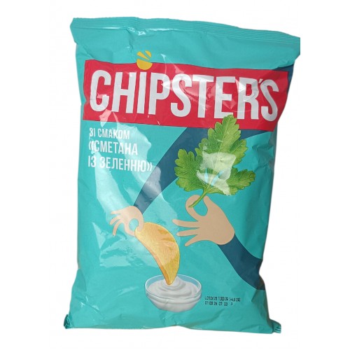 Чіпси сметана та зелень 100г/Chipster`s