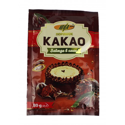 Какао порошок темне 80г/Юна